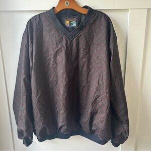 Vintage Forrester's Men's Golf Windbreaker Pullover Reversible‎ Maroon Black XL